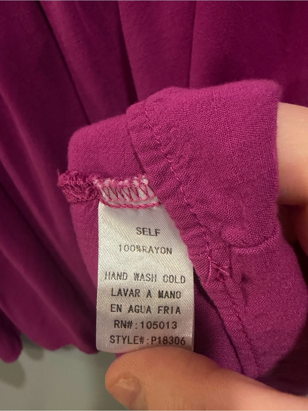 Andree by Unit V-Neck Ruffle Sleeve Detail Blouse Purple Size 2XL - Picture 4 of 4